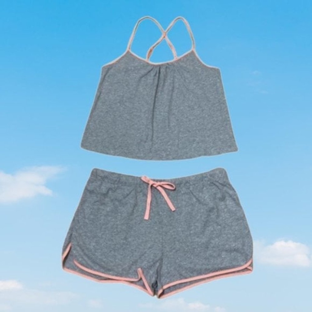 CALME by JOHNNY WAS Tank Top And Elastic Waistband Night and Day Short Set